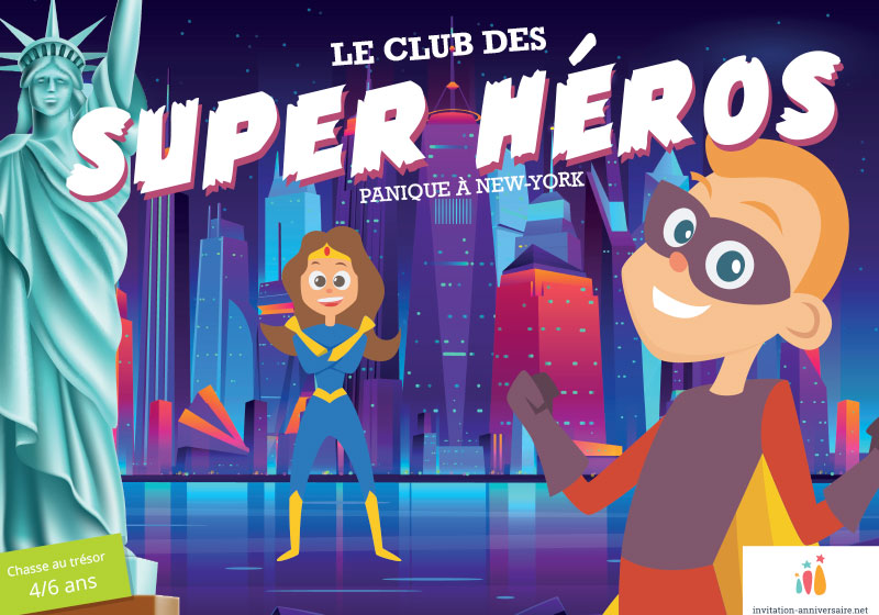 Chasse au trésor le club des Super Héros <br>4 à 6 ans