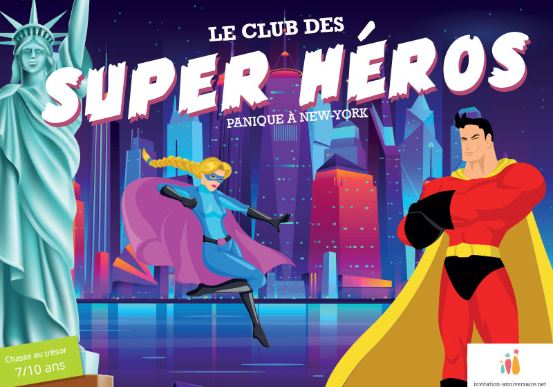 Chasse au trésor le club des Super Héros <br>7 à 10 ans