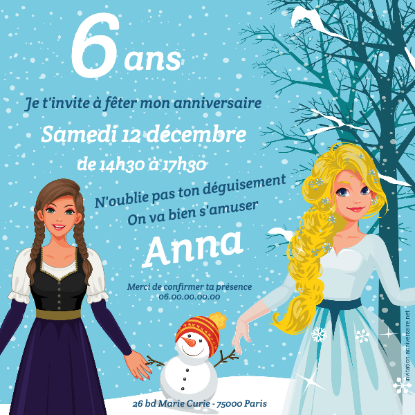 Un anniversaire Reine des Neiges 2 pour ses 4 ans - Autour d'Erynn