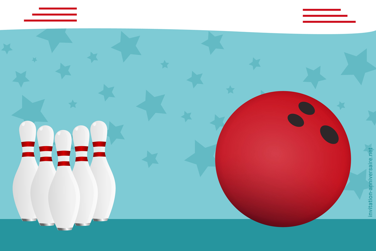 Invitation Anniversaire Bowling Party