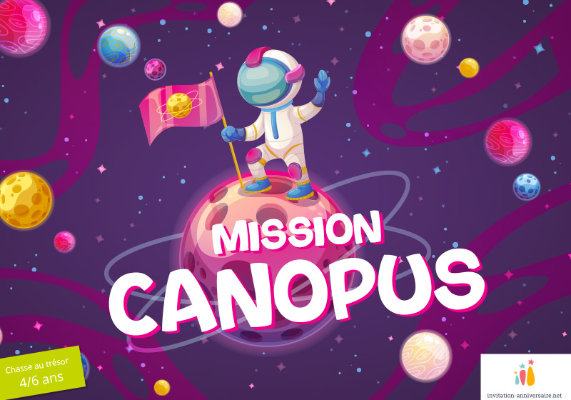 Chasse au trésor missions Canopus <br>4 à 6 ans