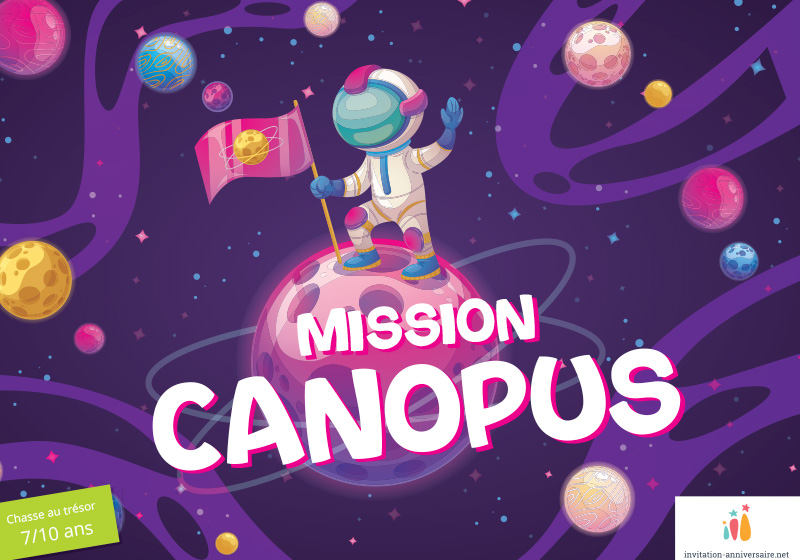 Chasse au trésor mission Canopus <br>7 à 10 ans