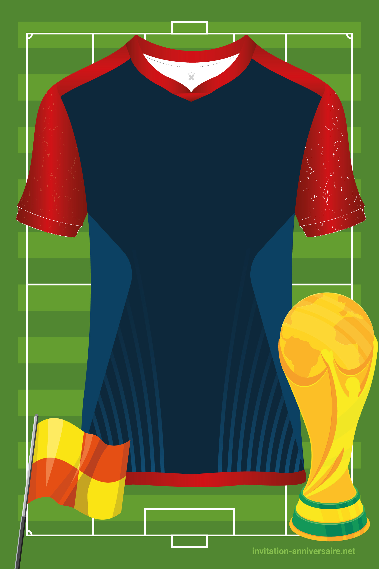 Invitation anniversaire maillot de foot